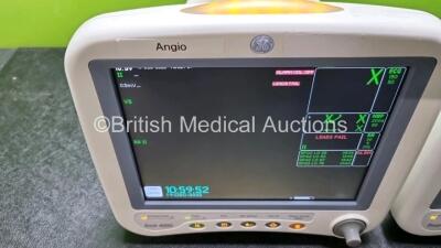 2 x GE Dash 4000 Patient Monitors with CO2, BP1, BP2, SPO2, Temp/Co, NBP and ECG Options (Both Power Up) - 3