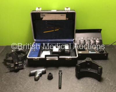 Job Lot Including 1 x Welch Allyn Ref 13010 Pocket Diagnostic Handpiece, 1 x Welch Allyn Panoptic Ophthalmoscope, 1 x Voroscope 3.6 NiCd Battery, 1 x Keeler Dualite Unit with 1 x Head Torch and 1 x Keeler Head Torch Dock