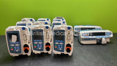 Job Lot of Pumps Including 9 x Carefusion Alaris GP Plus Pumps (4 Power Up with Faults and Missing Front Covers, 5 No Power) 2 x Carefusion Alaris GH Guardrails Plus Pumps (Both Power Up with Faults)