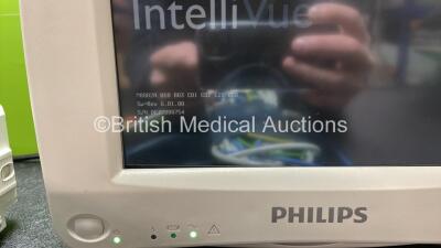 Philips Intellivue MP30 Patient Monitor with 1 x Philips REF 862442 Module Including 1 x 3 Lead ECG Lead, 1 x SpO2 Finger Sensor and 1 x NIBP Hose with BP Cuff (Powers Up) *SN DE6520GADB, DE72880754* - 2