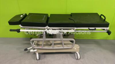 Huntleigh Nesbit Evans Minor Ops Trolley with Cushions (Hydraulics Tested Working - Some Damage to Handles) *S/N NA*