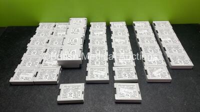 Job Lot of Fukuda Denshi Batteries Including 4 x Fukuda Denshi Type BT0-005 Batteries and 37 x Fukuda Denshi Type BTO-008 Batteries *All Untested*