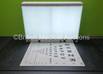 Kenex Model 1400/2-FF/SL/WP X-Ray Light Box with Eye Chart