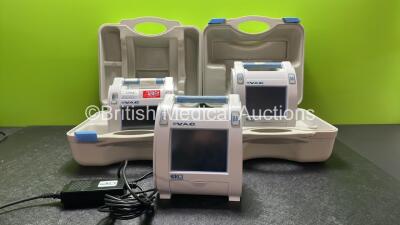 3 x KCI VAC Therapy Units with 1 x AC Power Supply and 2 x Carry Cases (All No Power with Damage-See Photos)