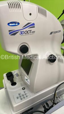 TopCon 3D OCT 1000 Mark II Optical Coherence Tomography Unit Version 2.02 on Motorized Table (Powers Up) - 3