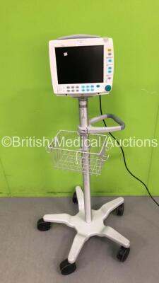 Datex-Ohmeda F-FM-01 Patient Monitor on Stand (Draws Power with Blank Screen) *S/N 6882590*