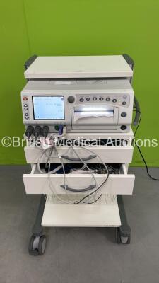 GE Corometrics 250cx Series Fetal Monitor with 3 x Transducers on Trolley (Powers Up) *W*