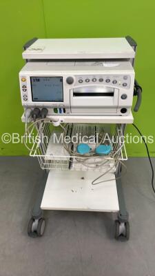 GE Corometrics 250 Series Fetal Monitor with 3 x Transducers on Trolley (Powers Up) *W*