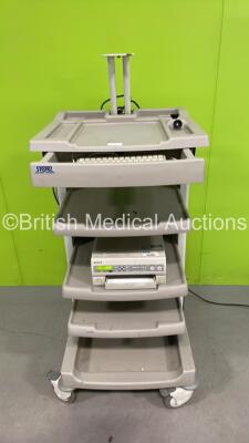 Karl Storz Stack Trolley with Sony UP-55MD Colour Video Printer (Powers Up)