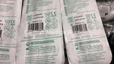 Job Lot Including 2 x Mangar Airflo Stowage Boards with 2 x Rechargers, 1 x Mangar Stretcher Bar, 4 x I-Gel Resus Packs *Expire 2023* 10 x Fingertip Pulse Oximeters, 13 x Pocket Respirators in Cases, 2 x BP Cuffs, 4 x Mangar Airflo 24 AC / DC Chargers, 3 - 9