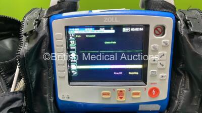 Zoll X Series Monitor/Defibrillator Including ECG, SPO2, NIBP, CO2 and Printer Options with 1 x Sure Power II Battery, 1 x NIBP Cuff and Hose, 1 x 4 Lead ECG Lead, 1 x 6 Lead ECG Lead, 1 x Paddle Lead and 1 x SPO2 Finger Sensor in Carry Bag (Powers Up and - 4