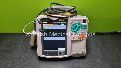 Philips Heartstart MRx Defibrillator / Monitor Including Pacer, ECG, and Printer Options, with 1 x M3725A Test Load,1 x Paddle Lead, 1 x Philips M3539A Module and 1 x Philips M1674A 3 Lead ECG Lead (Powers Up) *SN US00579311*