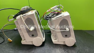 2 x Philips Heartstart MRx Defibrillators Including Pacer ,ECG and Printer Options with 2 x Paddle Leads, 2 x Philips M3725A Test Loads, 2 x 3 Lead ECG Leads, 1 x Laerdal QCPR Meter, 2 x Philips M3538A Batteries, and 2 x Philips M3539A Modules (Both Power - 5