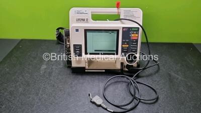 Medtronic Lifepak 12 Physio Control Defibrillator / Monitor Including ECG, NIBP, SpO2, CO2 and Printer Options (Power Up with Stock Battery, Stock Battery Not Included, Service Light on )