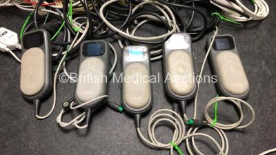 Job Lot of Various Defibrillator Cables and 5 x Laerdal CPR Meters (Some Cables Cut - See Photos) - 2