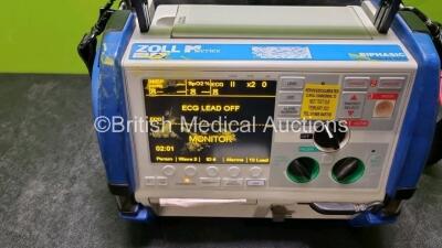 Zoll M Series Biphasic 200 Joules Max Defibrillator Including Pacer, ECG , SpO2 and Printer Options (Powers Up) with 1 x Battery and 1 x Zoll S-3000 ECG / NTP Defibrillator Simulator - 2