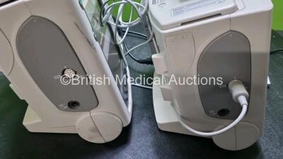 2 x Philips Heartstart MRx Defibrillators / Monitors Including ECG and Printer Options with 2 x Paddle Leads, 2 x Philips M3725A Test Loads, 2 x ECG Lead Connectors and 2 x Philips M3539A Modules (Both Power Up) *SN US00568922 / US0068919* - 4