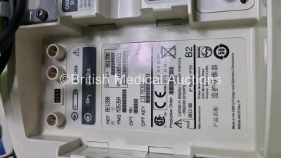 2 x Philips Heartstart MRx Defibrillators / Monitors Including ECG and Printer Options with 2 x Paddle Leads, 2 x Philips M3725A Test Loads, 2 x ECG Lead Connectors and 2 x Philips M3539A Modules (Both Power Up) *SN US00568922 / US0068919* - 6