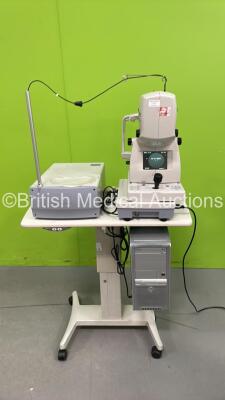 TopCon 3D OCT 1000 Mark II Optical Coherence Tomography Unit Version 2.02 (Some Damage to Chin Rest) on Motorized Table with Spectroscope (Powers Up - HDD Removed) *GI*