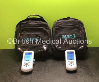 2 x Natus ALGO 3i Newborn Hearing Screeners in Carry Cases (Both Power Up) *SN 90247 / 90245*