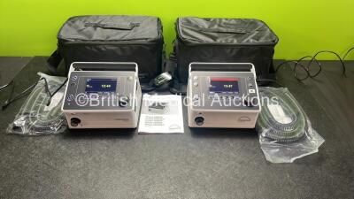 2 x Lowenstein prisma VENT40 Ventilators *Mfd 2021/2022* (Both Power Up) - Packaged as New in Box with Accessories