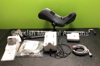 Mixed Lot Including 1 x Stirrup Attachment, 1 x Marquet Type 3110.26A9 Charger, 1 x i-Stat Charger / Docking Station, 1 x Stryker 5920-000-206 Quick Connect Tubing and 1 x Martel Instruments Paper Feed