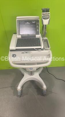 GE MAC 5500 ECG Machine on Stand with 10 Lead ECG Leads (Powers Up)