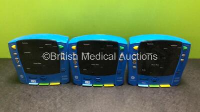 3 x GE Carescape Dinamap V100 Vital Signs Monitors *SN SH617130355SA / SH616400374SA / SH617480080SA*