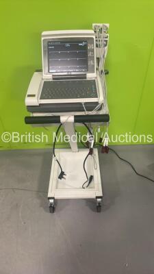 GE MAC 5000 ECG Machine on Stand with 10 Lead ECG Leads (Powers Up)