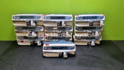 Job Lot Including 6 x Cardinal Health Alaris GS, 2 x Asena GS MK3, and 1 x Carefusion Alaris CC Syringe Pump (7 x Power Up, 1 x with Cracked Casing - See Photo) *SN 800116152 / 800102460 / 800103517 / 800107423 / 800107890 / 800308547 / 800302320 / 800101