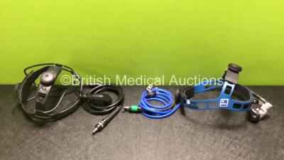 Job Lot Including 1 x Welch Allyn Headlight with Cable and 1 x BFW Headlight with Cable