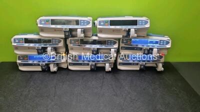 Job Lot Including 4 x BD Alaris Plus GH and 4 x Carefusion Alaris CC Syringe Pumps (All Power Up 1 x with Blank Screen) *SN 800350453 / 800313271 / 200027232 / 200027233 / 800303227 / 80339154 / 20020185 / 200027235*