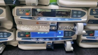 Job Lot Including 4 x BD Alaris Plus GH and 4 x Carefusion Alaris CC Syringe Pumps (All Power Up 1 x with Blank Screen) *SN 800350453 / 800313271 / 200027232 / 200027233 / 800303227 / 80339154 / 20020185 / 200027235* - 3