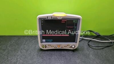 GE Dash 5000 Patient Monitor Including ECG, CO2, NBP, BP1/3, BP2/4, SpO2 and Temp/CO Options (Powers Up With Maintenance Required Alert, Damage to Casing - See Photos) *GL* *GL*