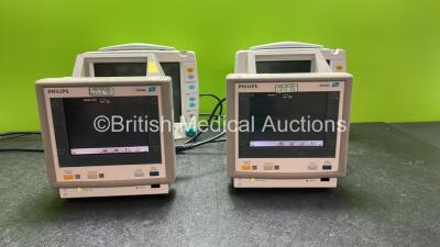 Job Lot of Patient Monitors Including 2 x Datex Ohmeda S/5 Patient Monitors (1 Powers Up, 1 No Power, Damaged-See Photos) 1 x Philips M3046A M4 Patient Monitor (Powers Up) 1 x Philips M3046A M3 Patient Monitor (Powers Up)