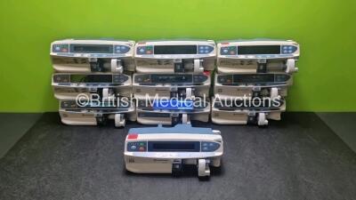 Job Lot Including 4 x Ascena GS, 5 x Carefusion Alaris GS and 1 x Carefusion Alaris Guardrails Plus Syringe Pumps (5 x No Power, 2 x Power Up with Faulty Screen) *SN 800215868 / 800107725 / 800107926 / 800261758 / 800107970 / 800107910 / 270002922 / 80021