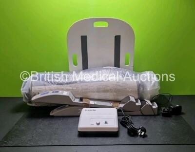 Mixed Lot Including 1 x Opera Relieve SR303 Electric Air Pump, 1 x Invacare Essential Care Mattress, 2 x Arjo Hoist Battery Holders and 1 x Patient Transfer Board