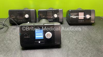 4 x ResMed AirSense 10 Autoset CPAP Units with 1 x AC Power Supply (All Power Up) *SN 23211174526, 23212557684, 23202931882, 23202775041*