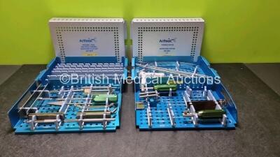 Job Lot Including Arthrex Proximal Tibial and Distal Femoral Osteotomy Plate Set Ref AR-133070P (Set Incomplete) and 1 x Arthrex Opening Wedge Osteotomy System Ref AR-13307 (Set Incomplete)