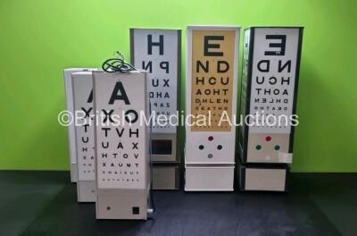 Job Lot of 6 x Eye Testing Light Boxes (1 x with Crack In Casing) *In Cage*