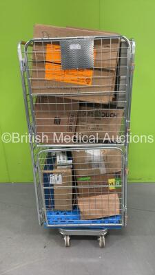 Large Quantity of Consumables Including Face Masks and Examination Gloves (Cage Not Included)