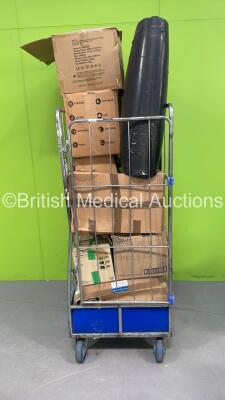 Cage of Consumables Including Face Shields, Face Masks and Examination Gloves (Cage Not Included)