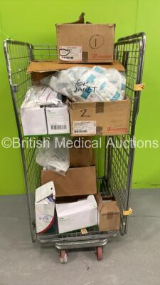 Cage of Consumables Including Surgical Hoods, Absorbent Pads and Endo Samplers (Cage Not Included - Out of Date)