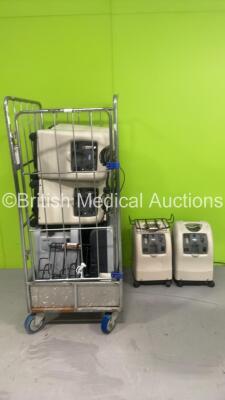 5 x Nidek Nuvo Lite 3 Oxygen Concentrators and 6 x Invacare Perfecto2 Oxygen Concentrators (Cage Not Included)