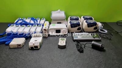 Mixed Lot Including 1 x Philips M3001A Opt A01C06 Module Including ECG, SpO2, NBP, Temp and Press Options, 2 x Philips Respironics Dreamstation with 1 x Humidifier Chamber, 1 x Viasys Microlab Spirometers Software Version 2.36 with 1 x Power Supplies (Pow