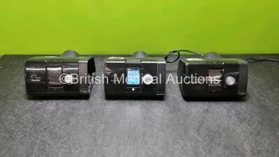 3 x ResMed Airsense 10 Autoset CPAP Units with 3 x Power Supplies (2 x Power Up, All Unit Missing Humidifier Chambers - See Photo) *SN 23183508293 / 23171406330 / 23171334697*