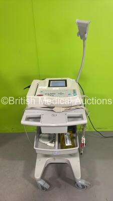 GE MAC 1200ST ECG Machine on Stand with 10 Lead ECG Leads (Powers Up) *S/N 550060360* (GL)