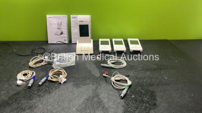 4 x Otometrics Madsen AccuScreen ABR/TE Hearing Screeners with 1 x Power Supply 1 x Cradle and Accessories (All No Power) *SN 432214, 432218, 432211, 4322212*