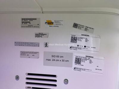 Siemens Mammomat Inspiration *Mfd - 2013* with Original Tube and Detector (Detector shows Mosaic Communications Error Message - See Photo) Including Paddles, Foot Pedals, Console and Screen, PC + Monitor, Manuals, Phantoms, Calibration Kit System was full - 2