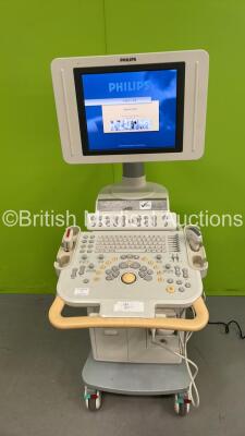 Philips HD11 XE Flat Screen Ultrasound Scanner *S/N US209775431* **Mfd 03/2009** Software Revision 2.0.8 with 2 x Transducers / probes (L12-3 and C6-3) (Powers Up with Error Message)